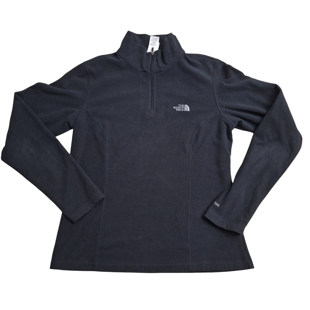 The North Face Sweater Women's Small Black 1/4 Zip Fleece Active